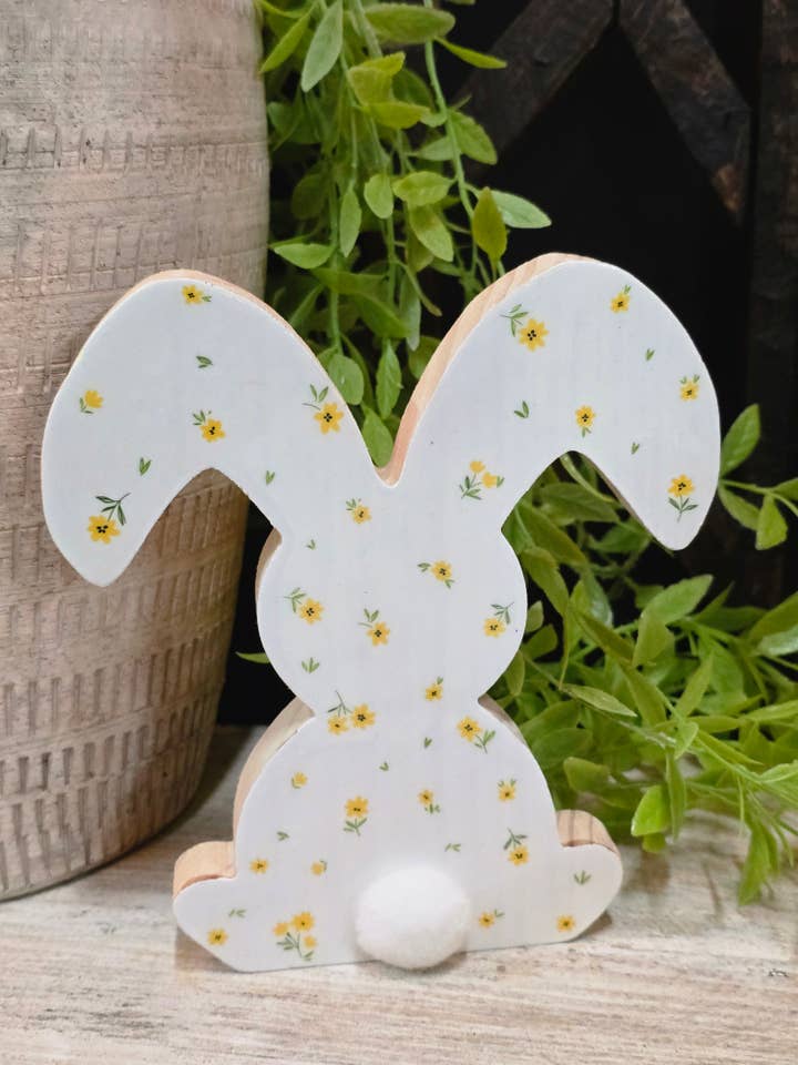 White Floppy Eared Rabbit 6.5in for wholesale by Wholesale Home Decor