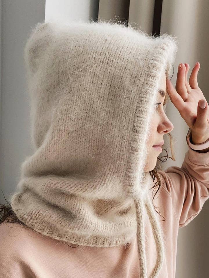 Solid Color Simple Sweet Plushed Hat Scarve DPS1616 for wholesale by Dipped Shop