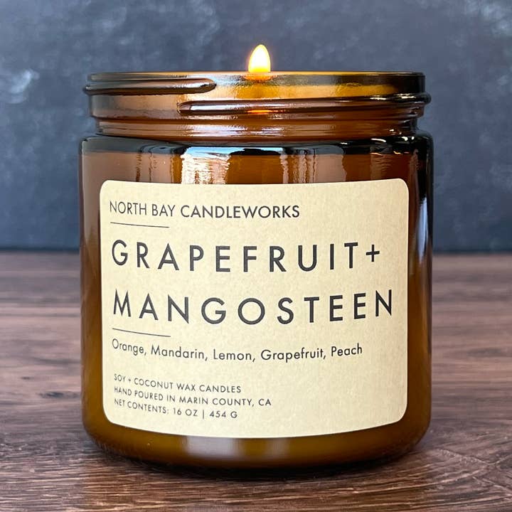 Grapefruit Mangosteen (Large Size, 16 oz) for wholesale by North Bay Candleworks
