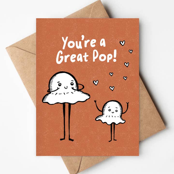 You're A Great Pop Eco-friendly Card - Father's Day, Dad Pun for wholesale by Jenna's Doodles