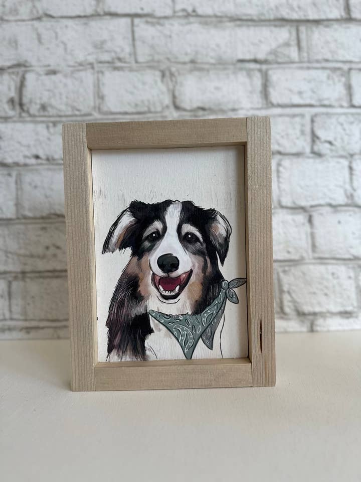 Aussie / Wood Framed Print for wholesale by Averie Lane