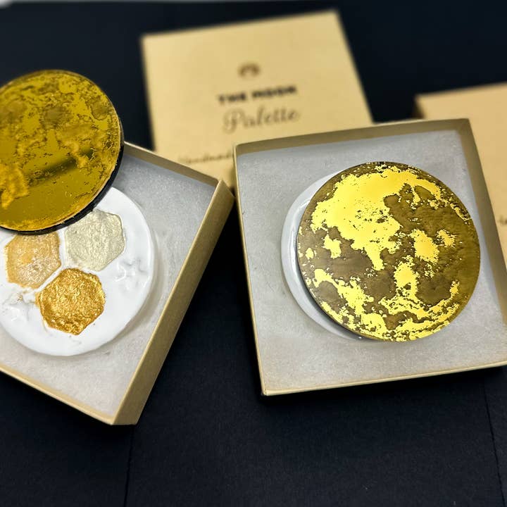 Alexa K - Wholesale Palette/Mixing Tray - Moon Watercolor Palette / Artisan Made Art Supplies