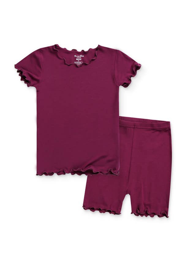 Vaenait Baby - Wholesale Sleepwear Set - Kids - Shirring Girl Short sleeve Viscose Pajama