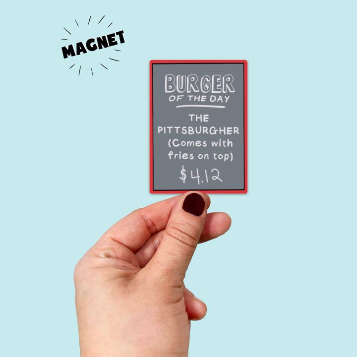 Imán de Pittsburgh inspirado en Bob's Burgers de vinilo impermeable para venta al por mayor de Songbird Artistry
