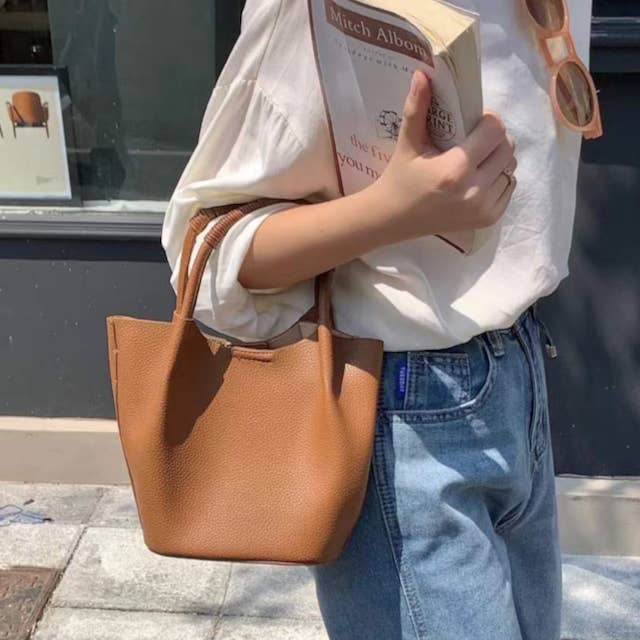 Pretty Persuasions - Wholesale Tote Bag - Women's - P22174 Small Tote Crossbody Bag w/Cosmetic Pouch