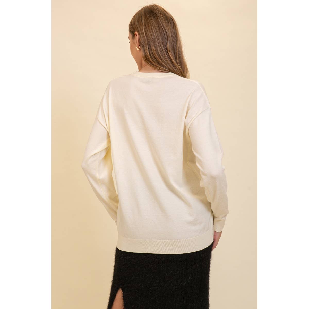 Blue Bunny Inc - Wholesale Knit Sweater - Women's - Playful HOWDY Stitched Sweater for Cozy Casual Style13