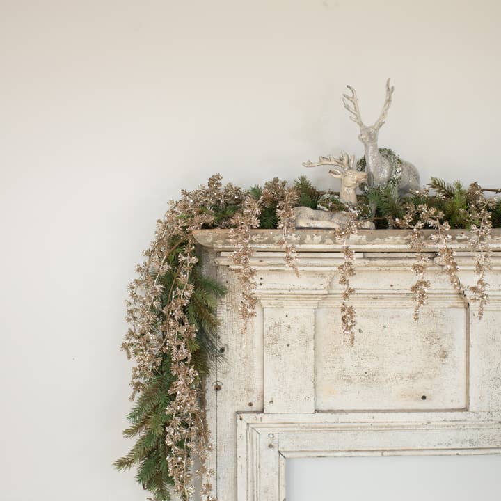 Ragon House - Wholesale Artificial Plant - 60" DRAPING CHAMPAGNE GLITTER BUDS