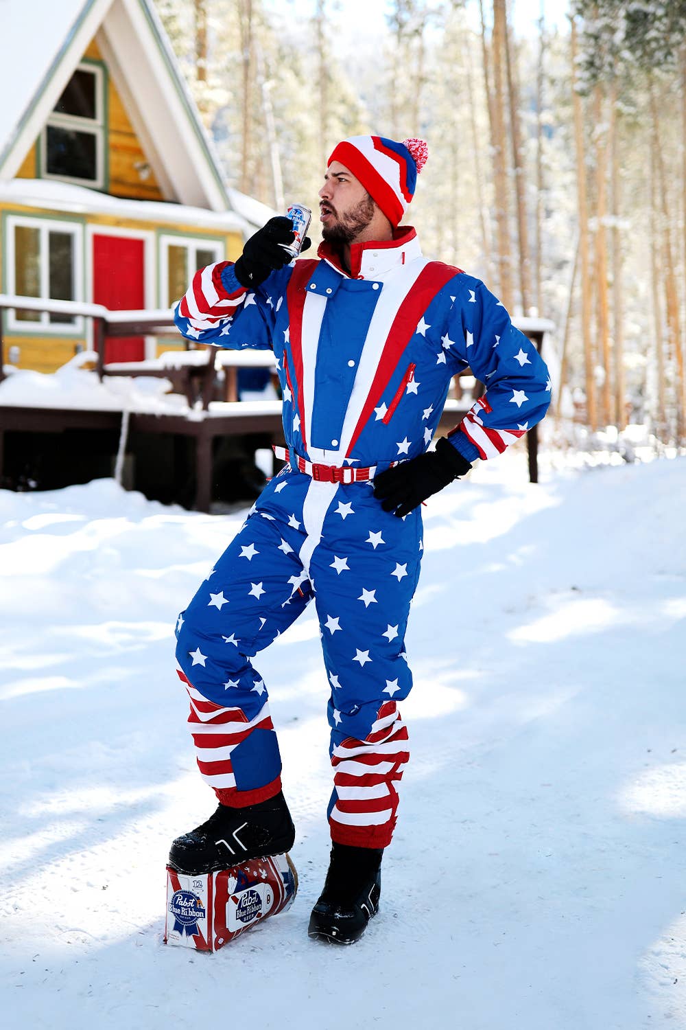 Tipsy Elves - Wholesale Ski Suit - Men's - Americana Snow Suit - Men's Patriotic USA Ski Suit3