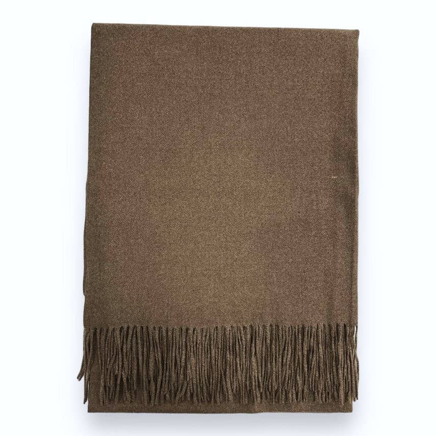 Lili Scarves (US Duty Free) – wholesale Scarf – Women's – Classic Plain Cashmere Blend Scarf with Tassels8