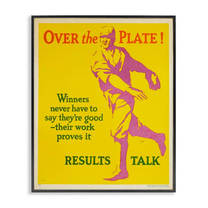 Póster de Béisbol Vintage Amarillo - Arte de Pared enmarcado para venta al por mayor de Stupell Industries