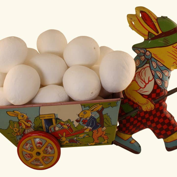 Large White Spun Cotton Eggs, 6-Pack for wholesale on Faire4