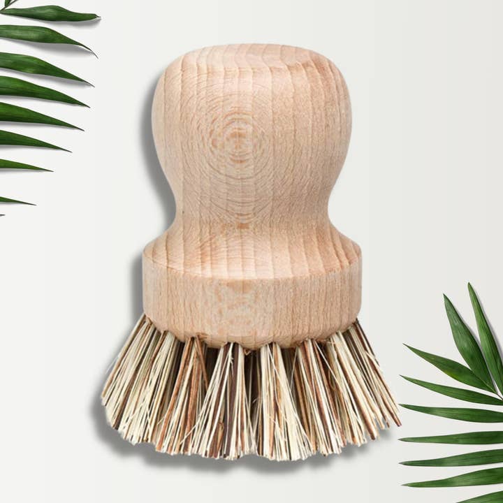 Bamboo Scrubber Brush - Zero Waste Perfect for Tough Spots for wholesale by Bold Box