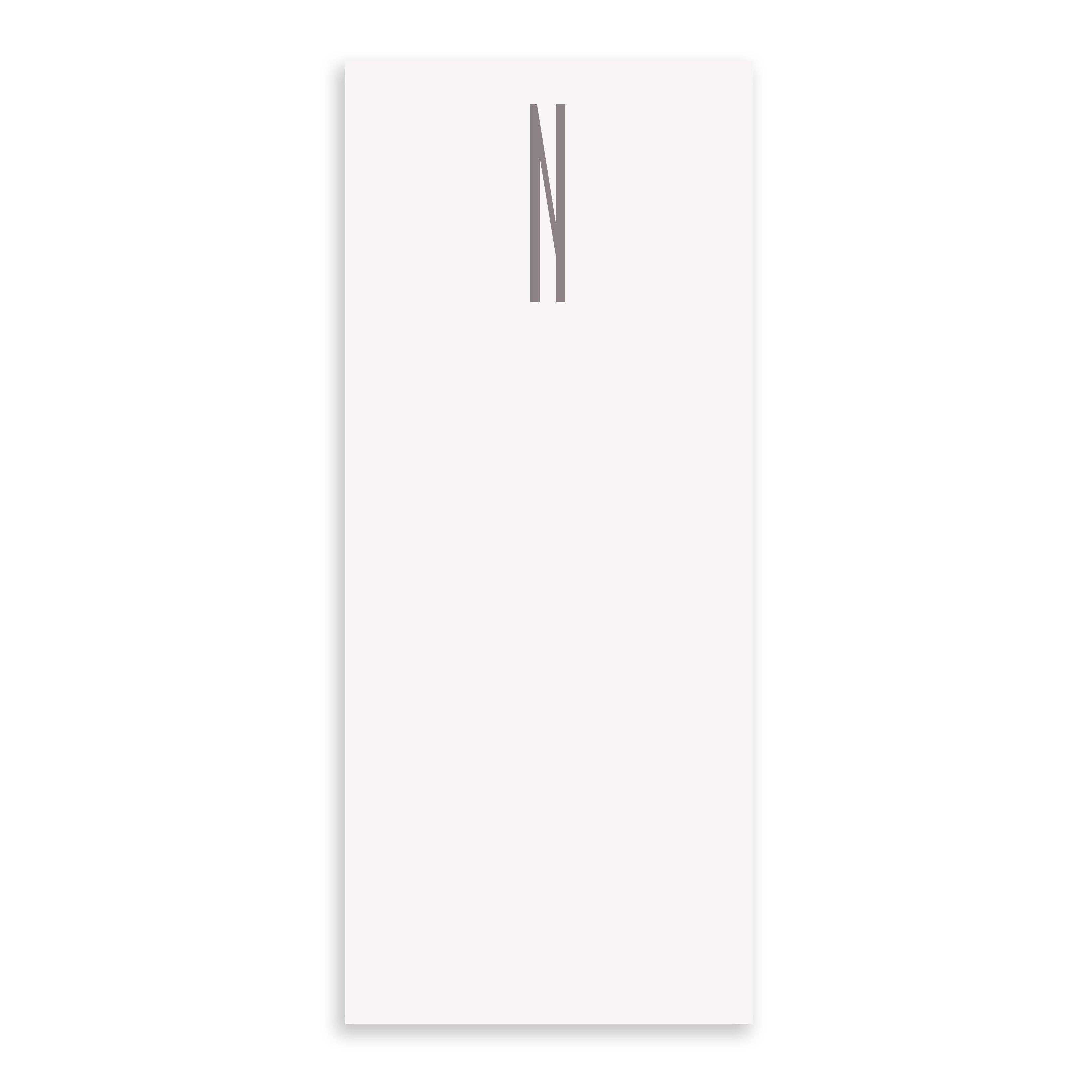 Black Ink - Wholesale Notepad - Long Skinny Gray Initial Notepads12