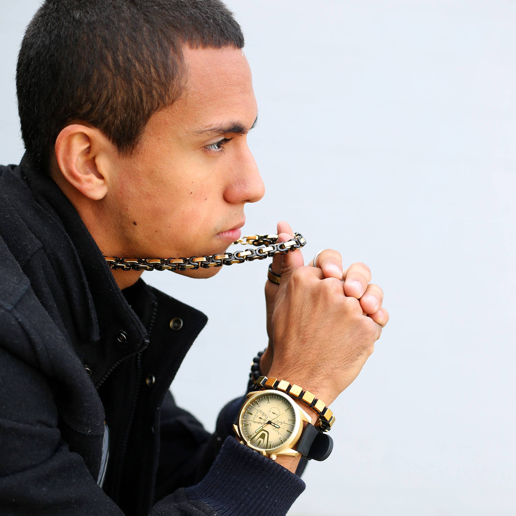 West Coast Jewelry - Vente Bracelet de perles - Bracelet réglable en pierre cubique en hématite - 8 mm4