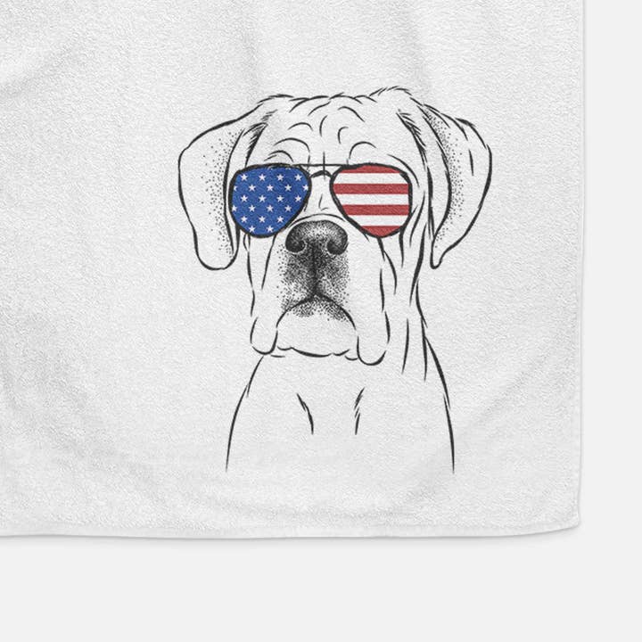 Nelly the Boxer Hand Towel for wholesale by Inkopious