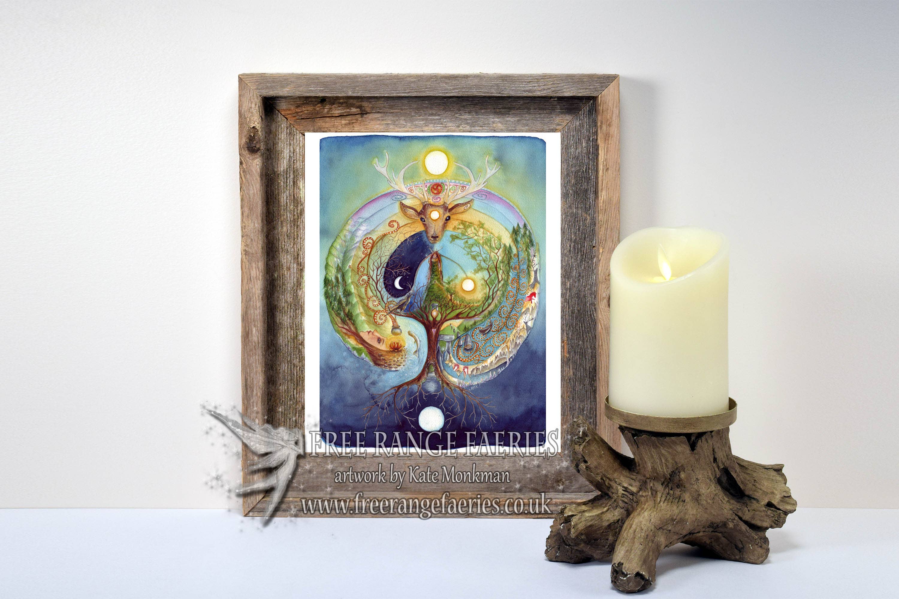 FreeRangeFaeries - Wholesale Art Print - Deer Medicine A4 Signed Art Print1