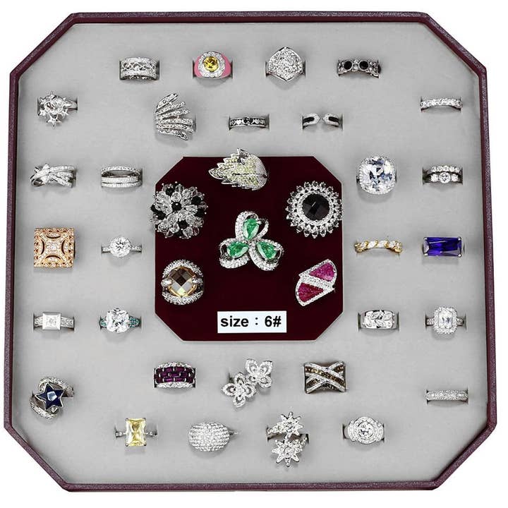 VK-004-SIZE6 - Messingring sortiert mit sortiertem für den Großhandel von Alamode