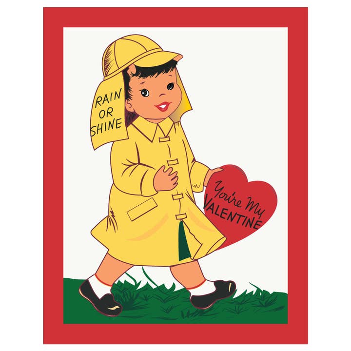 Fridgedoor - Wholesale Valentine's Day Card - 5'' x 7'' Rain or Shine You're My Valentine Greeting Card