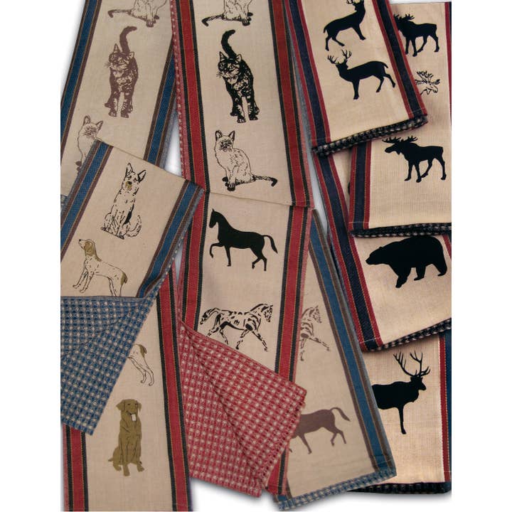 Serviettes de cuisine gaufrées à motifs animaliers - House Cats pour la vente par Michaelian Home/India Overseas Traders, Inc.