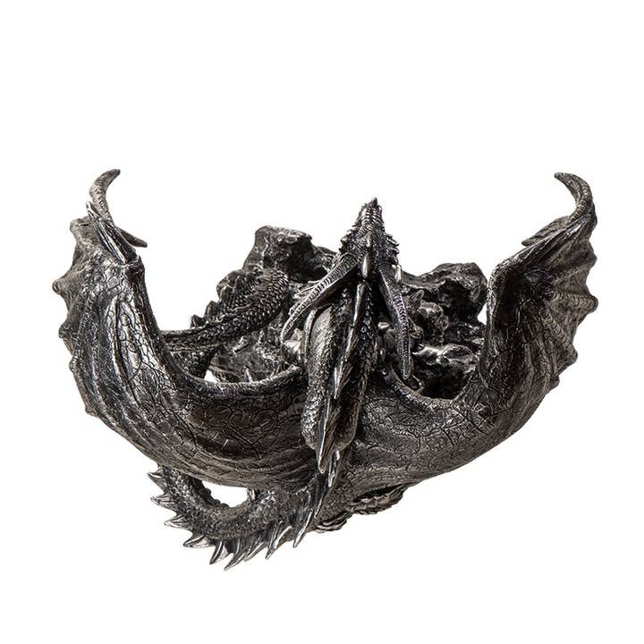Pacific Trading - Vente Figurine décorative - Statue de dragon vif-argent5