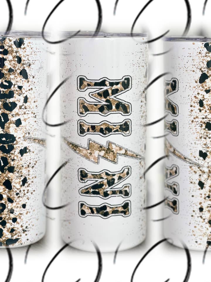 Copo magro infantil Leopard Mini Rocks 15oz por atacado de CMD Wholesale