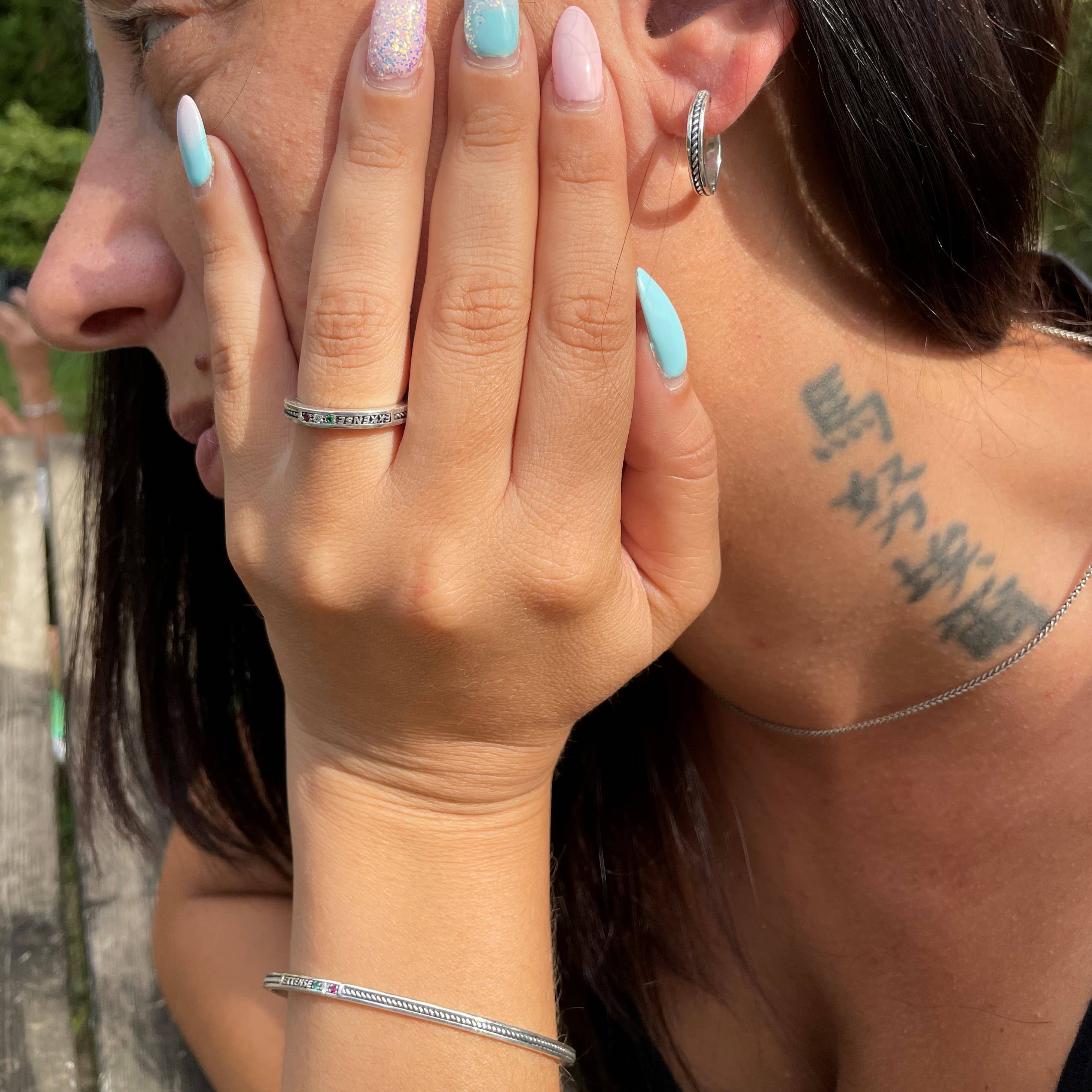 Polished Burnished Lil Maia-Sterling Silver Bracelet for wholesale on Faire1