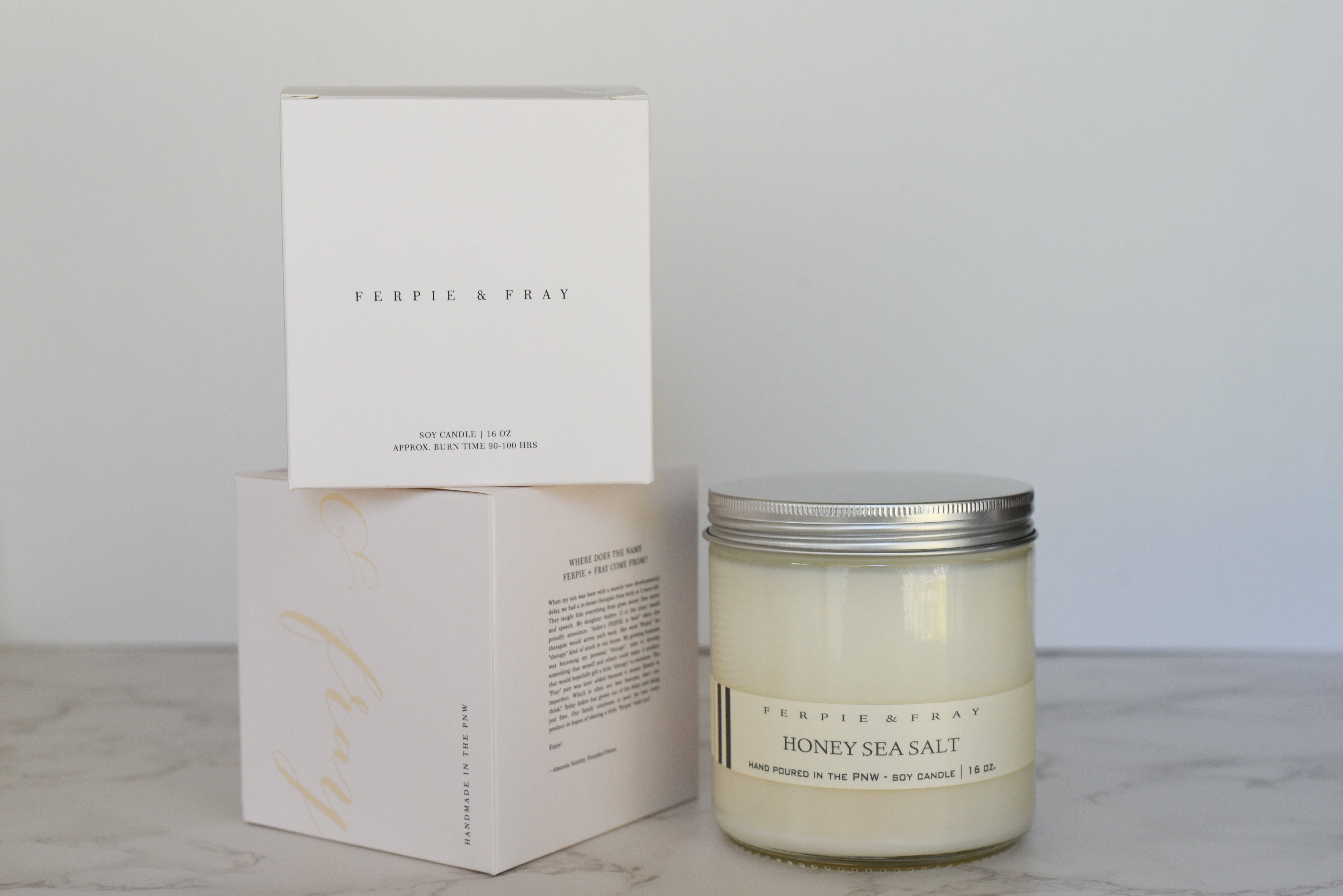 Ferpie + Fray - Wholesale Jar/Filled Candle - Honey Sea Salt1
