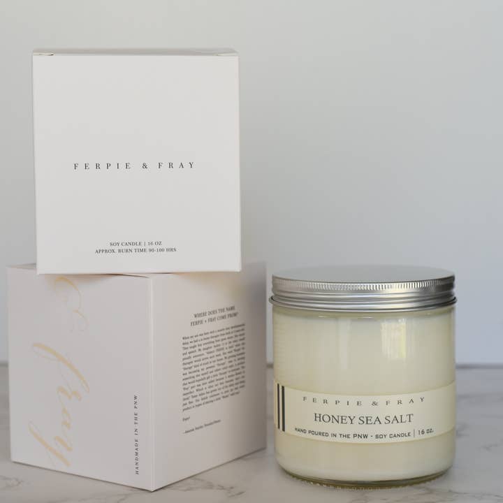 Ferpie + Fray - Wholesale Jar/Filled Candle - Honey Sea Salt1