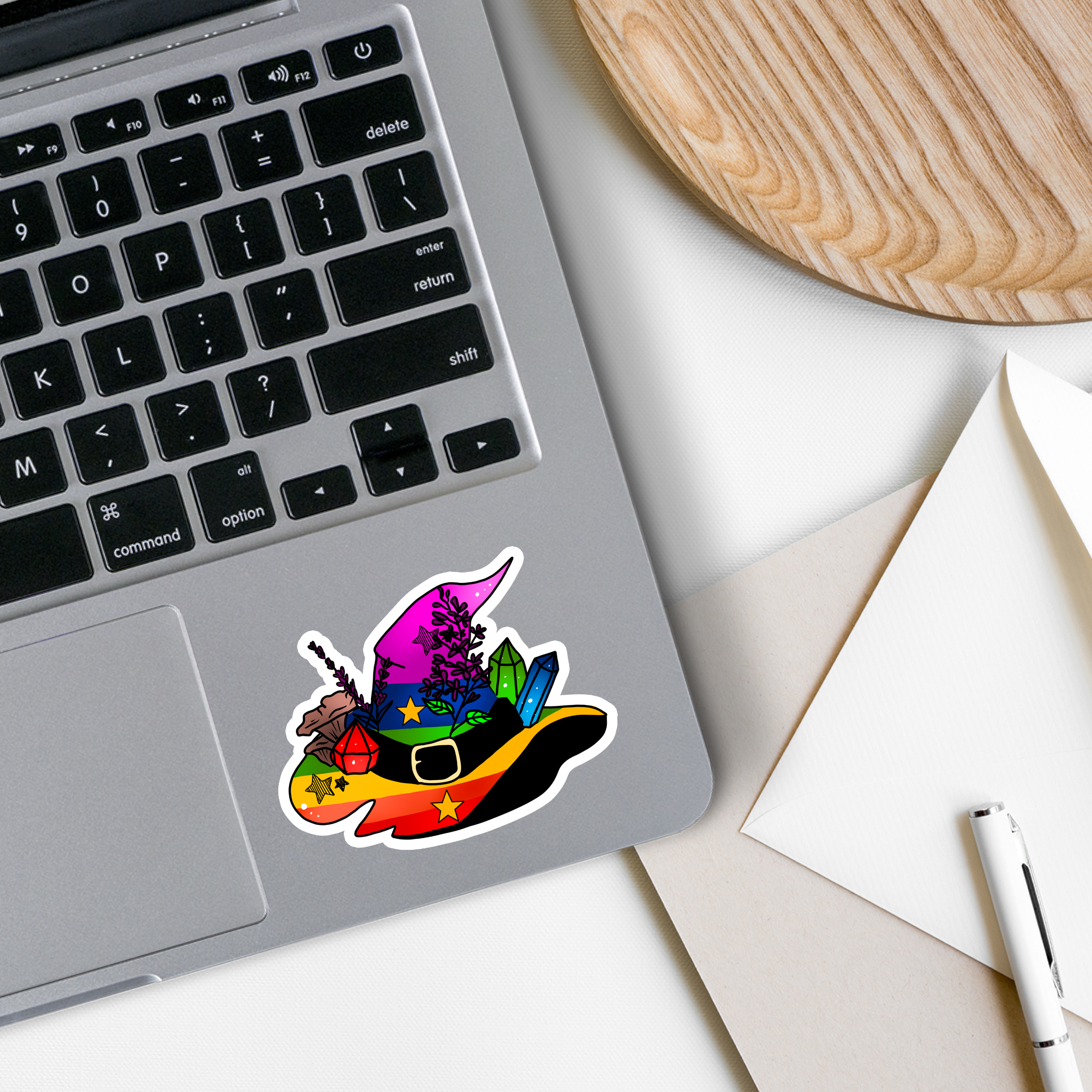 Rebel and Siren Stickers - Wholesale Sticker - Rainbow Pride Flag | Witch | Waterproof Sticker | 3"1