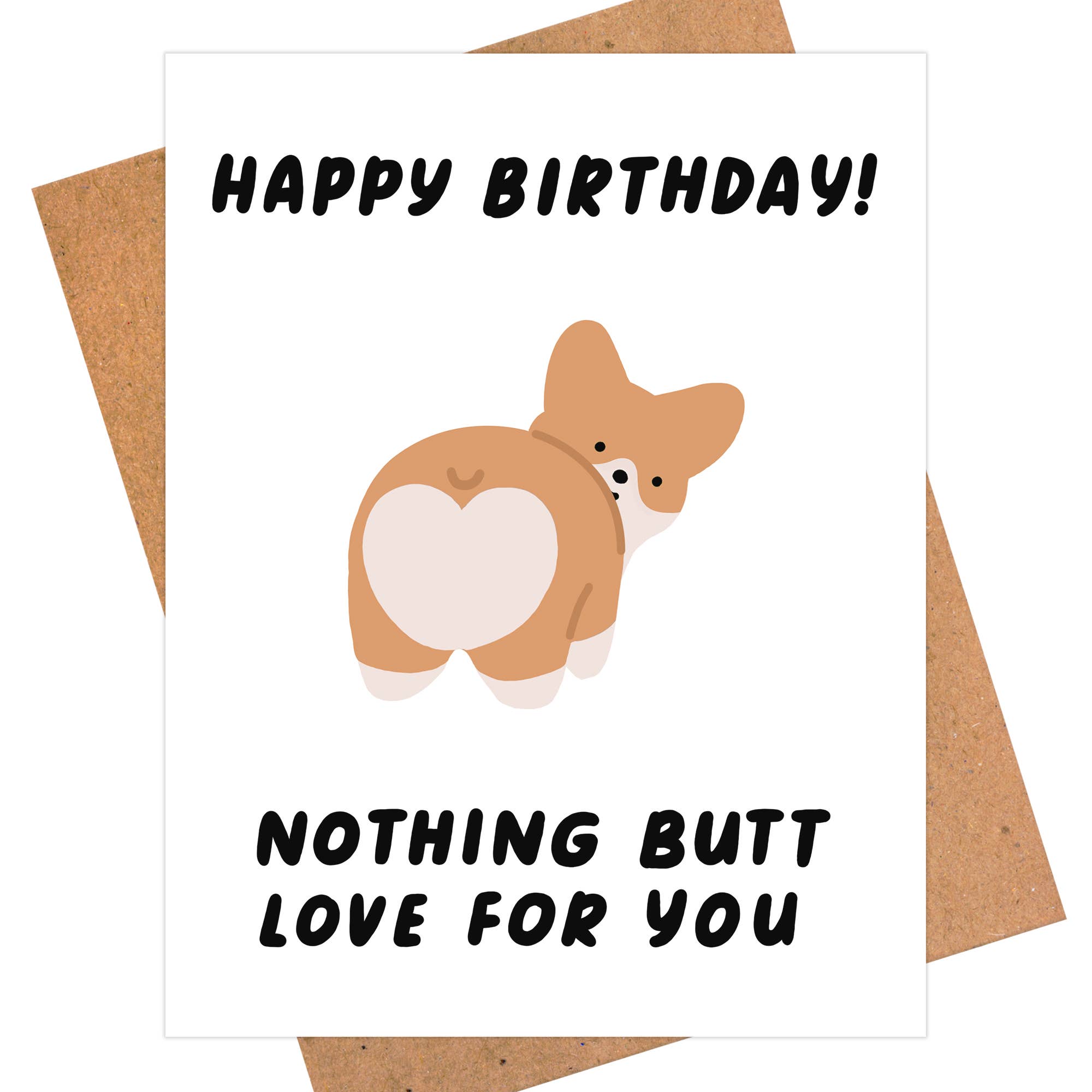 iej studio - Wholesale Birthday Card - Corgi Butt Cute Funny Dog Puppy Birthday Card For Pet Lover