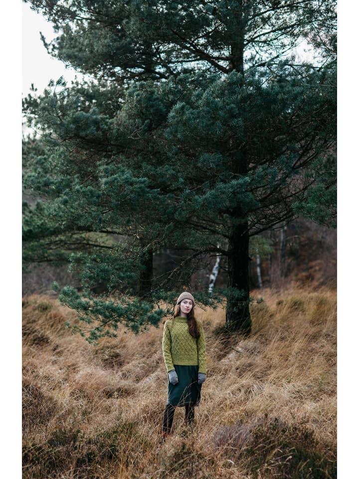 OUBAS - Vendita all'ingrosso Maglione tricot - Donna - Maglione Blisco Donegal Aran color lime
