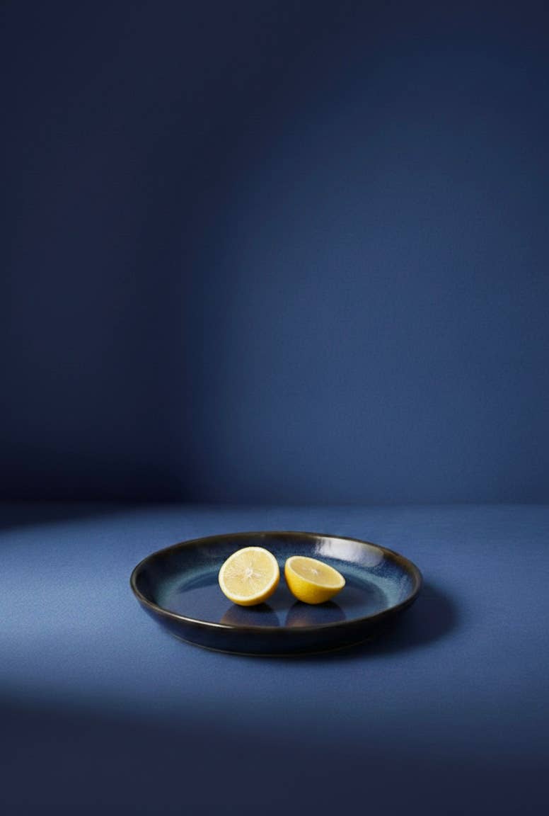 GHARYAN Stoneware & Olive Wood Tableware | USA - Wholesale Dinner Plate - Handmade Stoneware Flat Side Plate | Edan 5.9"4