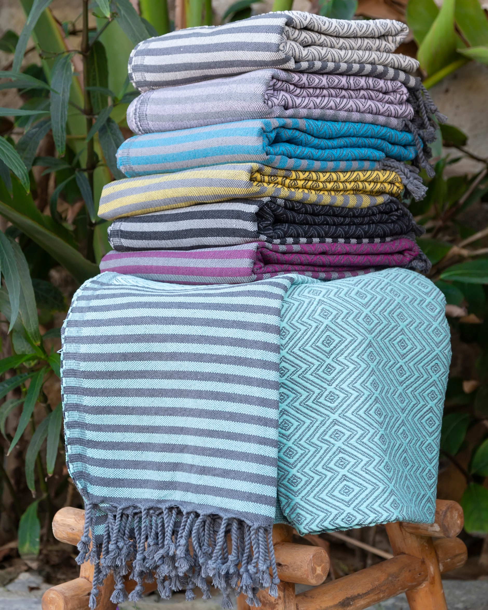 Samimi - Wholesale Beach Towel - SAHARA Cotton Hammam Towel, Decorative Throw - Mint (180x100 cm)4