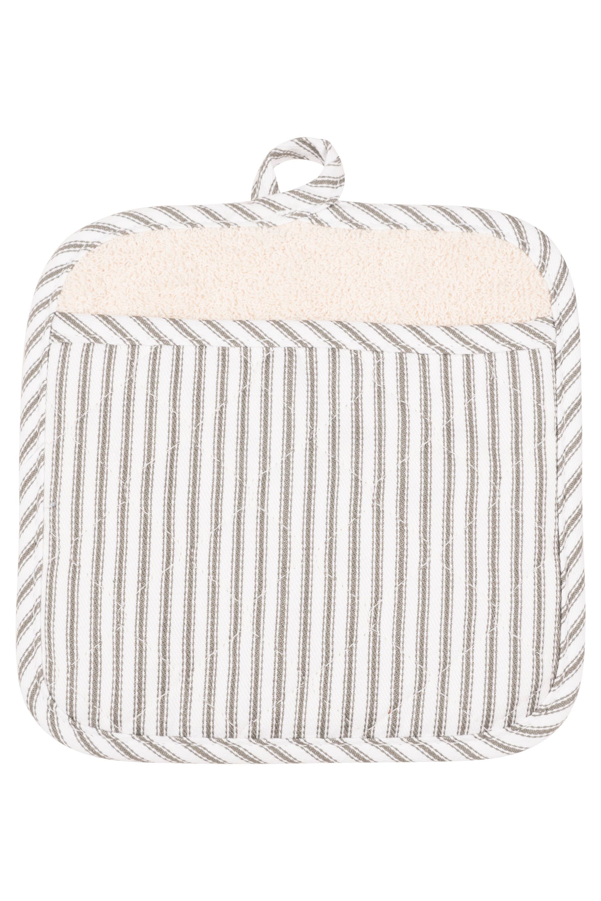 KAF Home - Wholesale Oven Mitt/Pot Holder - KAF Home Metro Stripe Terry Lined Pot Mitt1