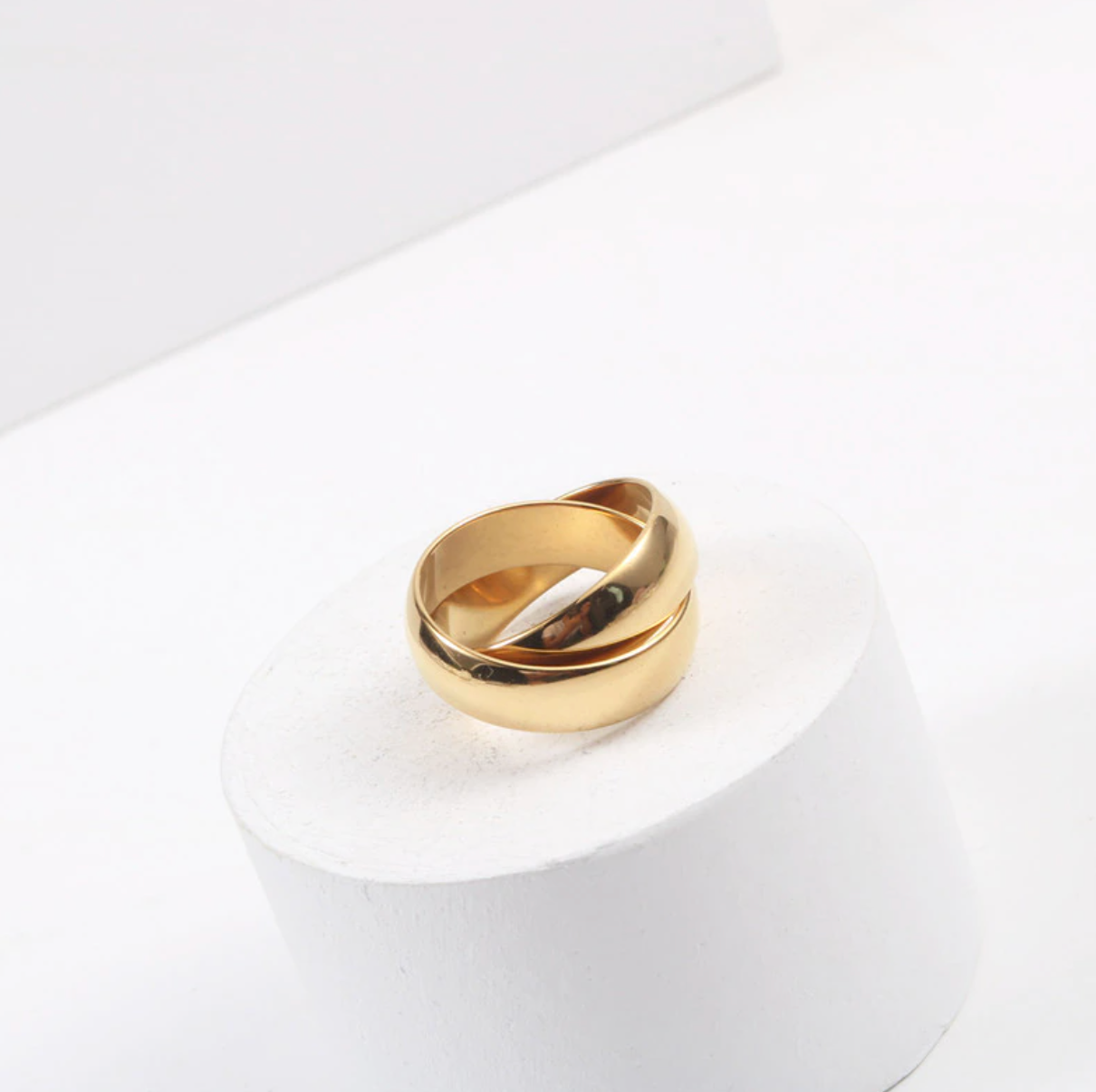 MeloMelo – wholesale Band/stacked ring – Interlocking Double Band Ring5