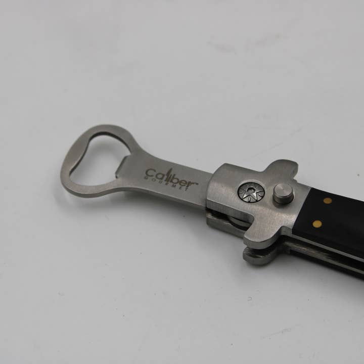 CALIBER GOURMET / CAMPCO - Wholesale Fles/wijnopener - Switchblade Style (No Blade) flesopener, zwart