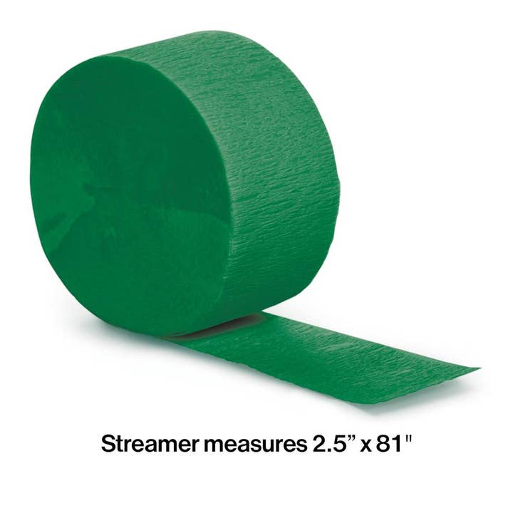 Bulk Party Decor - Wholesale Party Sign/Banner - Bulk Emerald Green Crepe Streamer 81 ft (12 per Case)2