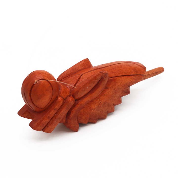 Churping Wooden Grasshopper for wholesale by Ancient Wisdom