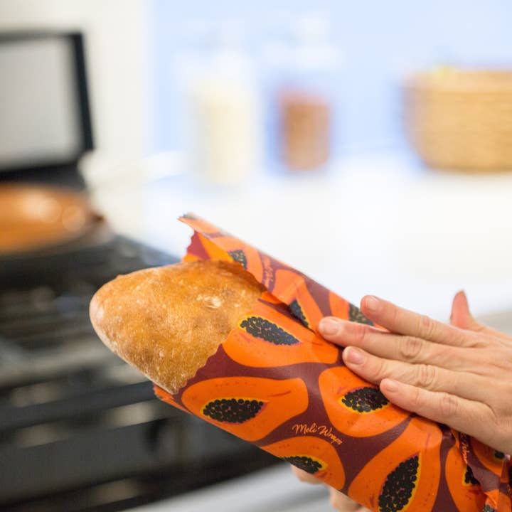 Meli Wraps - Wholesale Food Storage Wrap/Bag - Reusable Beeswax Wraps-MeliWraps 3 Packs in Purple Papaya5