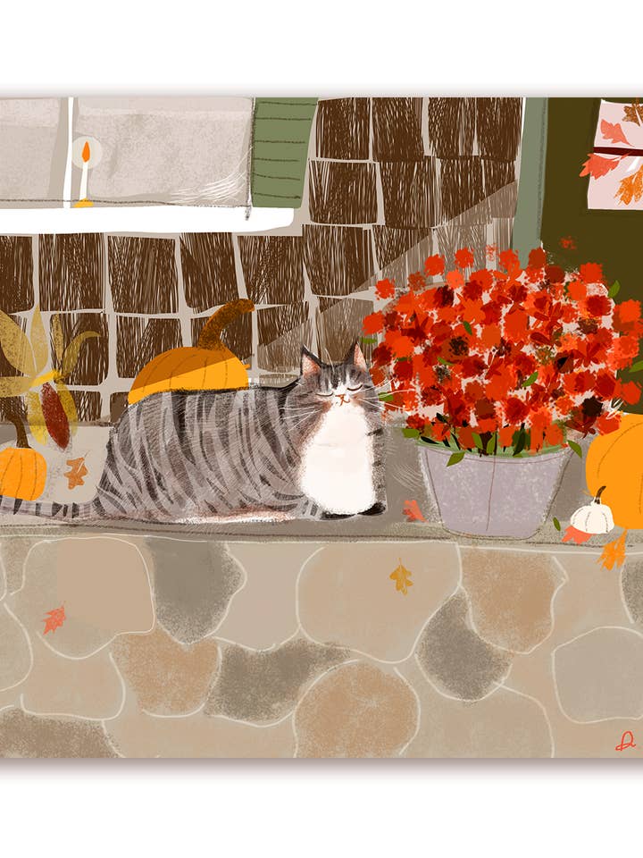 Fall Porch Kitty for wholesale by The Dancing Cat