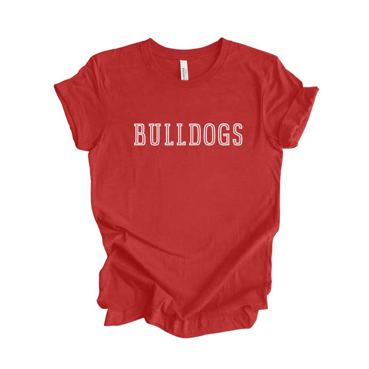 Bulldogs Mascot School Graphic Tee for wholesale by Fan Gear Central