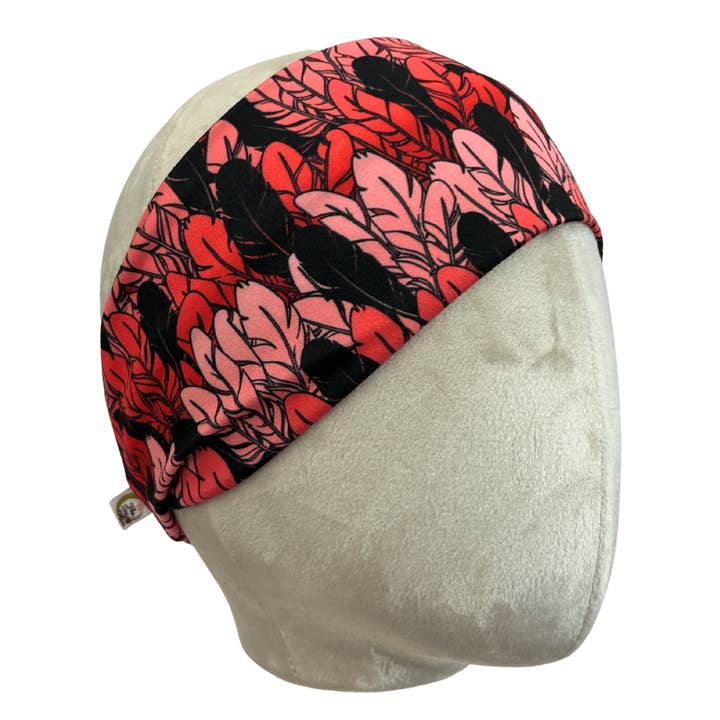 The Sassy Olive Handmade Headbands - Wholesale Fashion Headband - Women's - Red Feather Stretch Headband