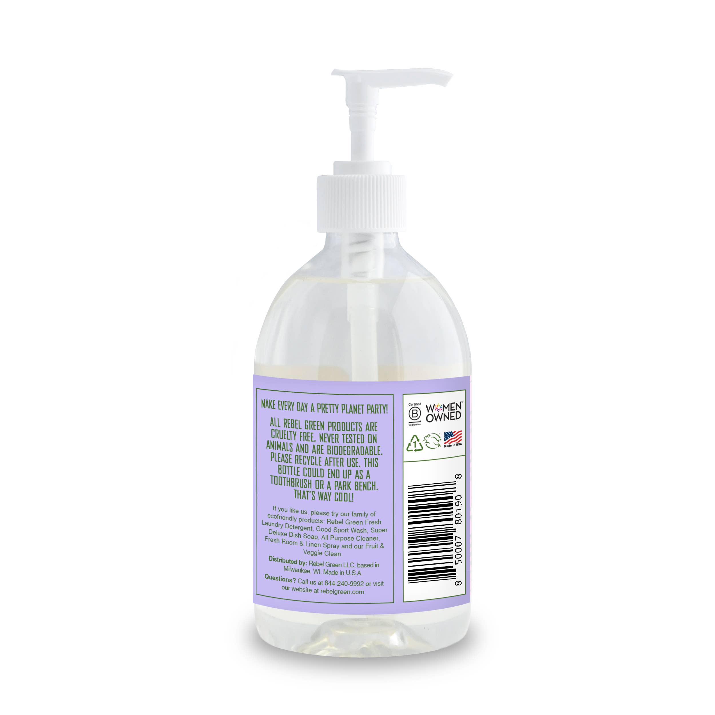 Rebel Green - Wholesale Hand Soap/Wash - Hand Soap -Lavender and Grapefruit 12oz (unit)4