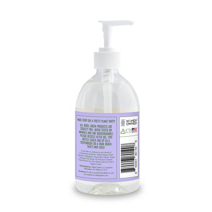 Rebel Green - Wholesale Hand Soap/Wash - Hand Soap -Lavender and Grapefruit 12oz (unit)4