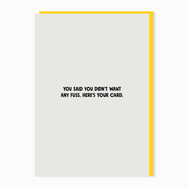 Du sa inget krångel | Roligt födelsedagskort för wholesale av Stoats & Weasels