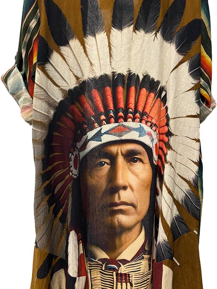 Duster med indiansk hövding och seraperänder – 100% bomull för wholesale av LeParisPetit by I Love Linen