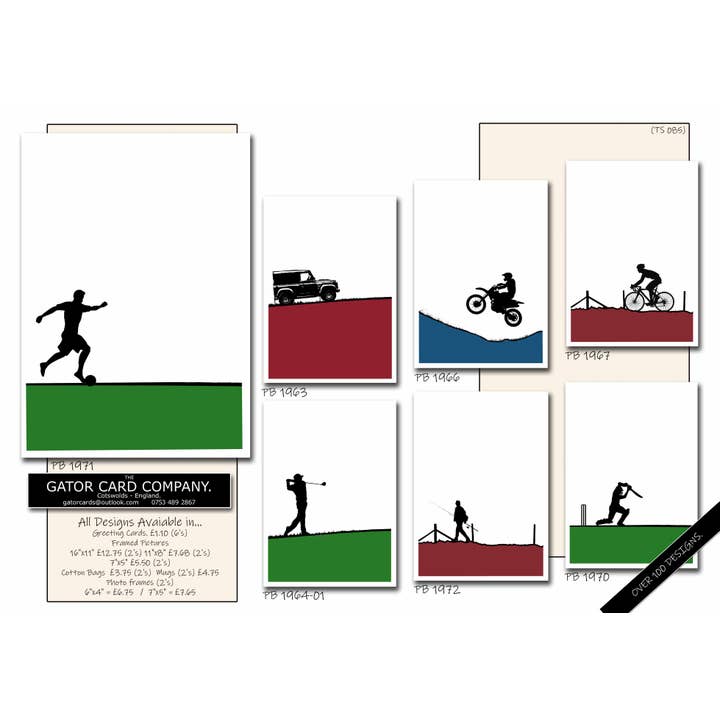 Gator cards – wholesale Everyday greeting card – 2018 Silhouette 7"x5" Greeting Card. 1