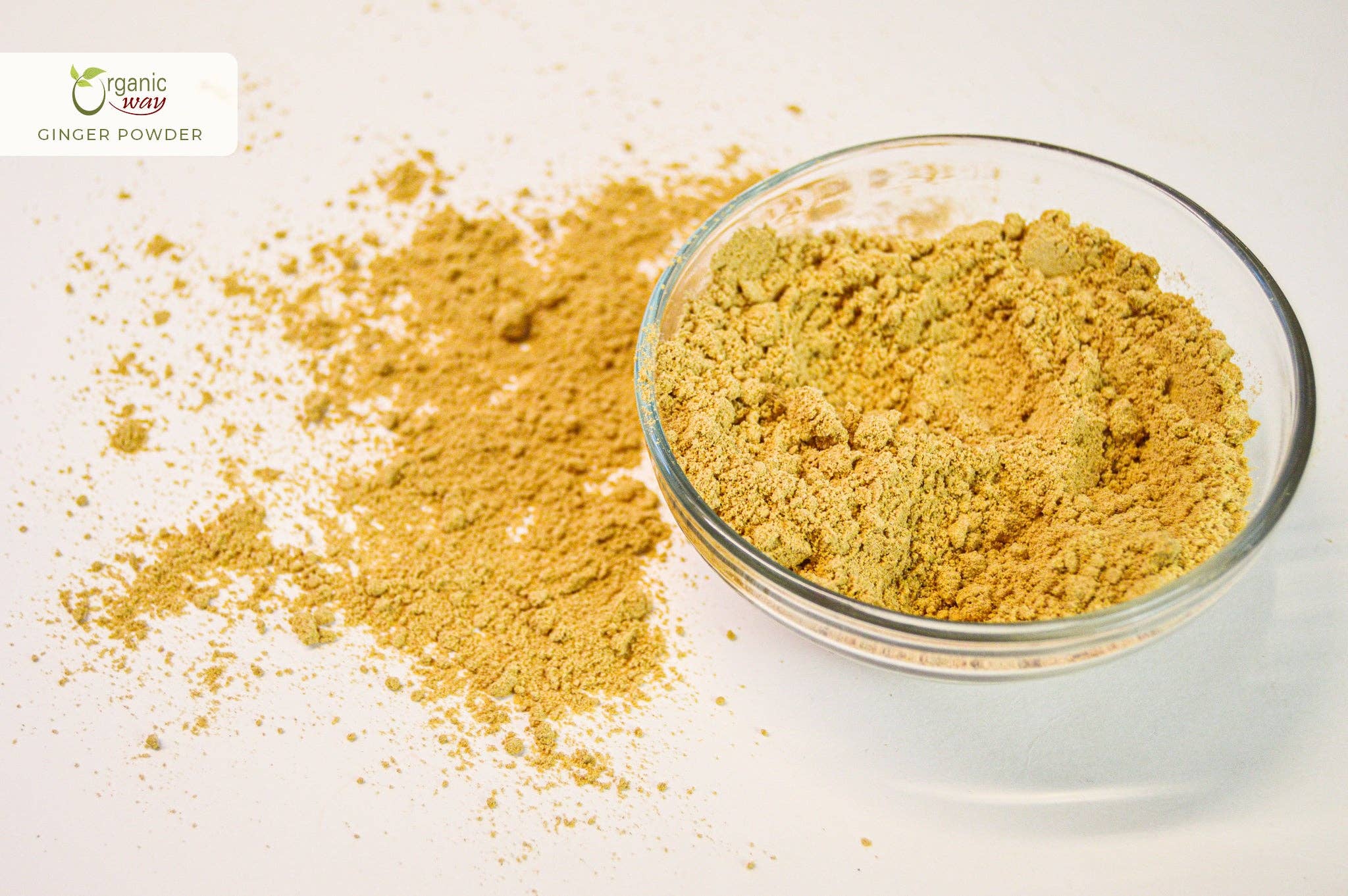 Organic Way LLC - Venta al por mayor Especias secas - Polvo de raíz de jengibre (Zingiber officinale Roscoe) para té herbal - Certificado Kosher y USDA | No transgénico y sin gluten | Analizado cuidadosamente | Bolsa resellable | 100 % crudo de India2