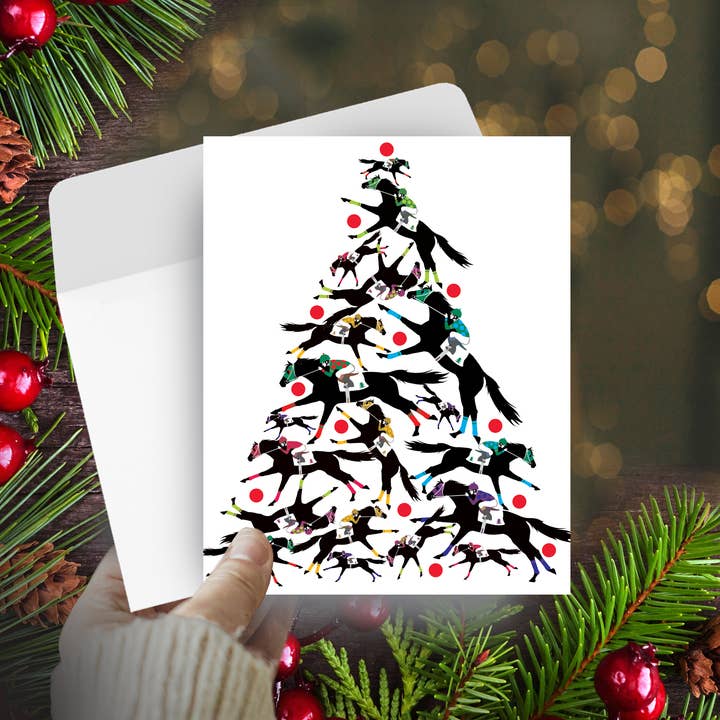 Horse Hollow Press - Wholesale Christmas Card - Horse Christmas Card / Racehorse TB / Holiday Greeting Card
1