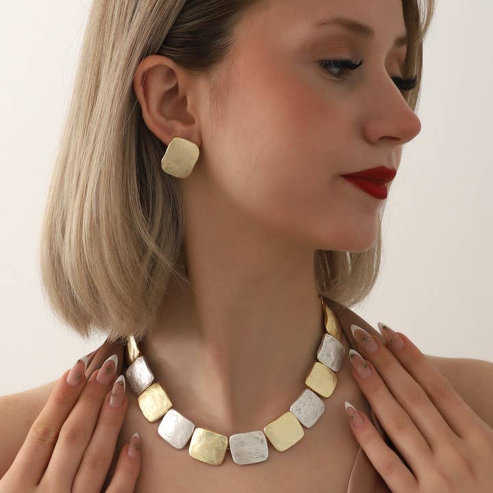 BUBU BY TEKIN SHOP - Wholesale Jewelry Set - Gold And Silver Plated Minimalist Jewelry Set0